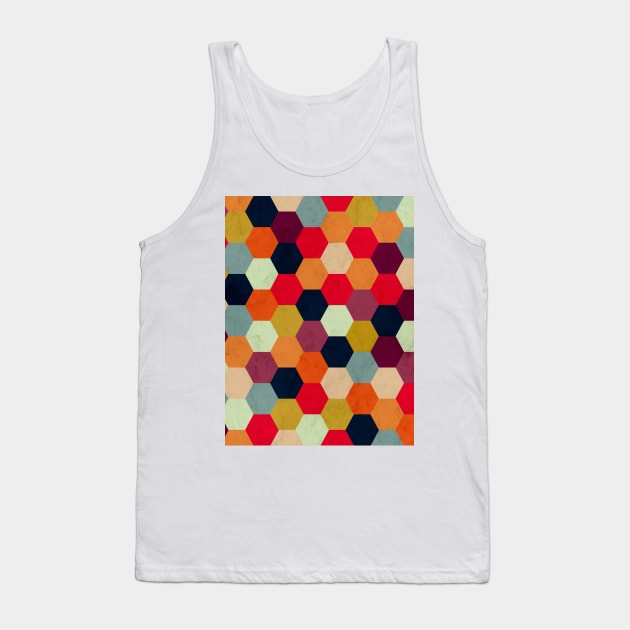 Colorful Beehive Pattern Tank Top by Tobe_Fonseca